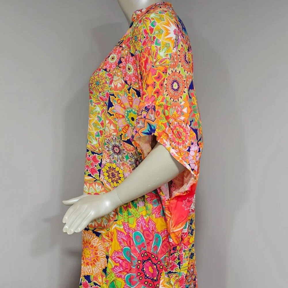 Johnny Was Kaleida Caftan Swim Cover-up - Picture 5 of 13